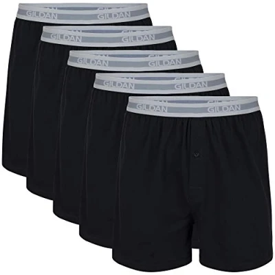 Abbildung von Gildan Herren Unterwäsche Boxer, Multipack Retroshorts, Schwarz, 5 Stück, X Large (5er Pack)