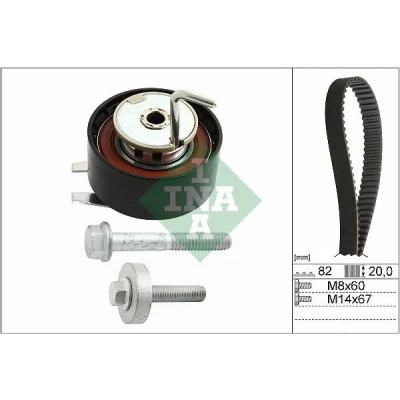 Abbildung von INA 530 0693 10 Zahnriemensatz 82 LAND ROVER: Discovery 3, Range Rover Sport, 4