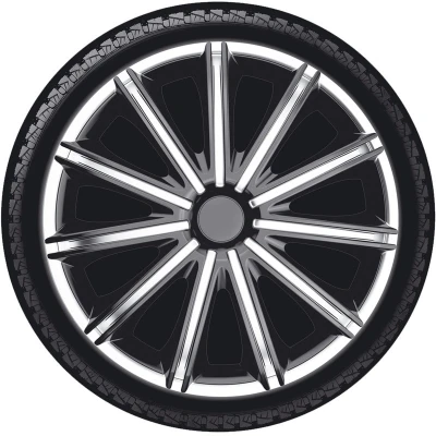 Abbildung von AutoStyle PP 5115SB Radblenden 15Zoll schwarz/silber