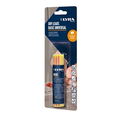 Abbildung von LYRA Dry Leads Basic universal, Ersatzminen, rund, Mine 2,8 x 100 mm, Blister, farbig sortiert