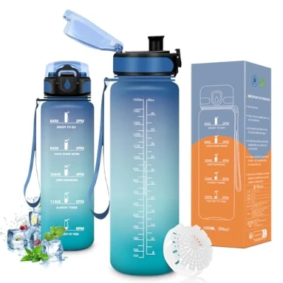 Abbildung von Vikaster Water bottle, Trinkflasche 1.5l, Große trinkflasche, Kohlensäure Geeignet, auslaufsicher, Sportflasche für Fitness, Outdoor