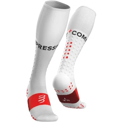 Abbildung von COMPRESSPORT Unisex Full Run Kompressions Sportsocke, Blanco, 45 48 EU