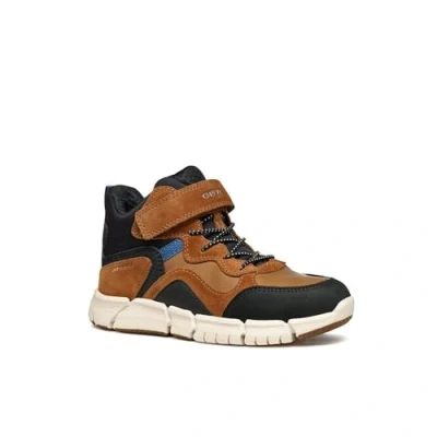 Abbildung von Geox Flexyper BOY ABX Schnürstiefelette für Kinder, Größe: 31, Light brown/black Schuhe