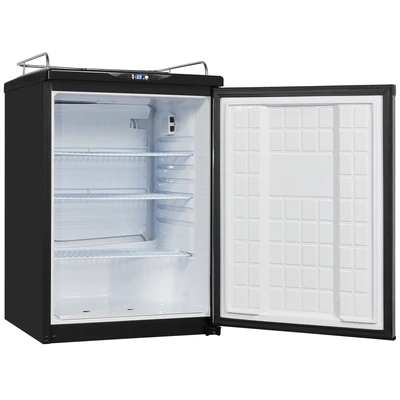 Abbildung von Exquisit Bierkühler BK160 HE 300G Inox 163 l Nutzinhalt Kühlschrank Kühlen Rollen