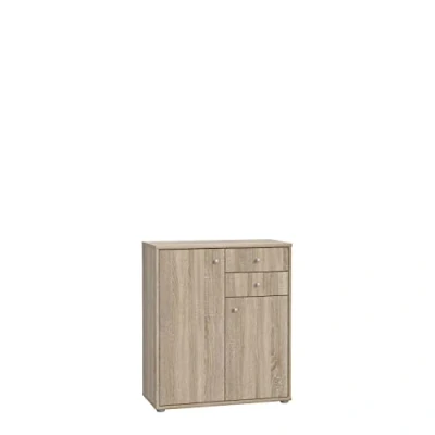 Abbildung von FORTE TEMPRA 2 Kommode mit Türen und Schubladen, Holzwerkstoff, Artisan Eiche Dekor, (B x H T) 73,7 111,1 34,8 cm