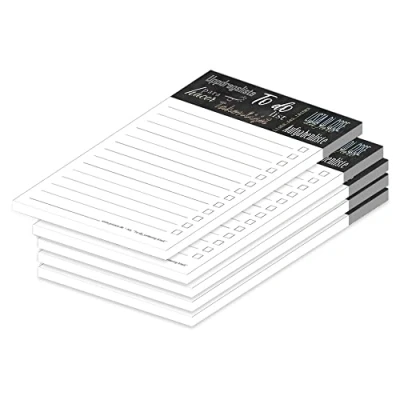 Abbildung von PRICARO To Do Liste &quot;Lettering black&quot;, A6, 5 Stück
