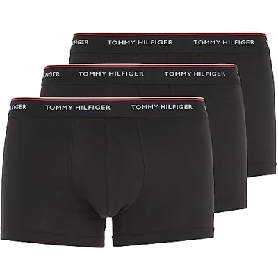 Abbildung von Tommy Hilfiger Premium Essential LOW RISE HIP Trunk 3 PACK Panties, Herren, Größe: Medium, Black