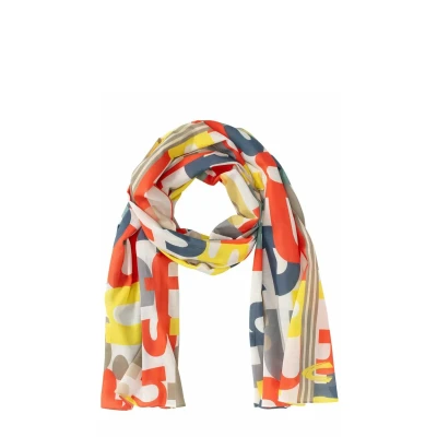 Abbildung von camel active Feines Modetuch MIT Sommerlichem Letter Print Schal, Damen, Größe: One Size, Limoncello