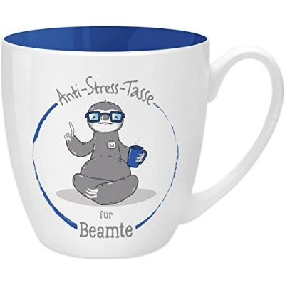 Abbildung von GRUSS &amp; CO Anti Stress Tasse Motiv &quot;Beamte&quot; mit Spruch, 45 cl, New Bone China Geschenk für Ihn 45486