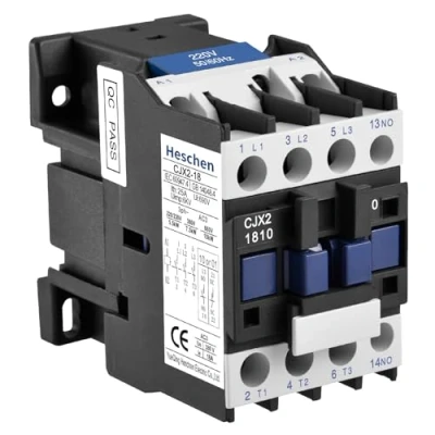 Abbildung von Heschen AC Schütz CJX2 1810 220V 50/60Hz Spule 3P 3 polig normal offen Ie 18A Ue 380V