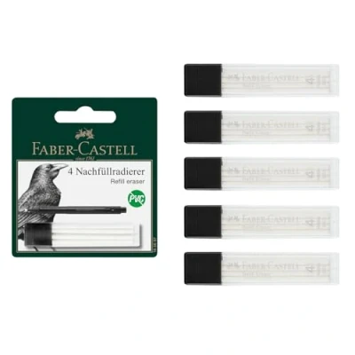 Abbildung von FABER CASTELL 205267 Ersatzradierer Precision Eraser Pen, 20 Nachfüllradierer für Radiergummi Stift