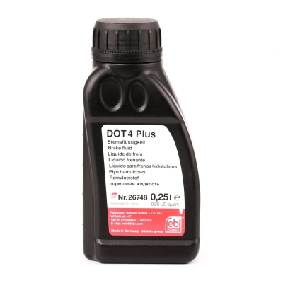 Abbildung von FEBI BILSTEIN DOT 4 26748 Bremsflüssigkeit 0,25 OPEL: Astra K Sports Tourer, Zafira C VOLKSWAGEN: Touran I, TRANSPORTER Bus, BMW: 3 Saloon