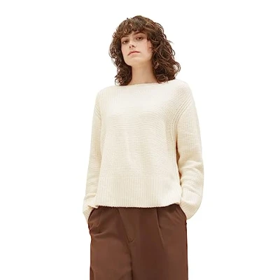 Abbildung von TOM Tailor Strickpullover, Damen, Größe: 42, Off white