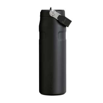 Abbildung von IceFlow Bottle FlipStraw 2.0 Trinkflasche mit Strohhalm 0.7L Thermobecher Kühlt 12 Stunden 3 Tage Eisgekühlt BPA frei Auslaufsicher Für Getränkehalter Spülmaschinenfest Black