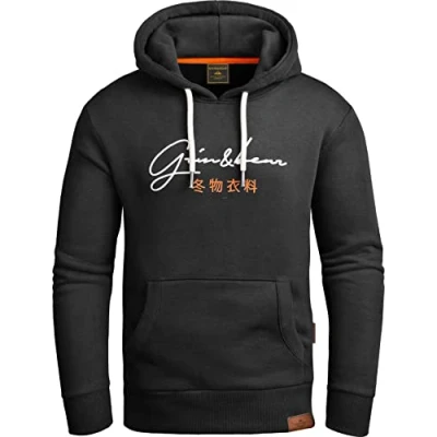 Abbildung von Grin&amp;Bear Hoodie Herren Sweatshirt GEC703 Schwarz XXL