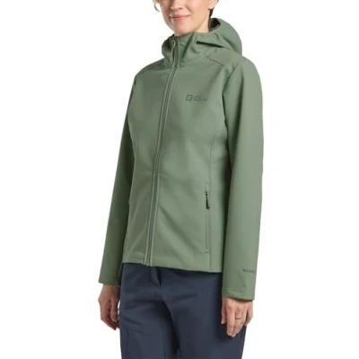 Abbildung von Jack Wolfskin Damen Bornberg Hoody W Softshelljacke, Eucalyptus, L EU