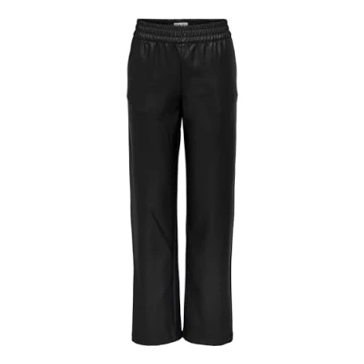 Abbildung von ONLY Onlpopstar MW Coated PNT NOOS Stoffhose, Damen, Größe: Lx32, Black