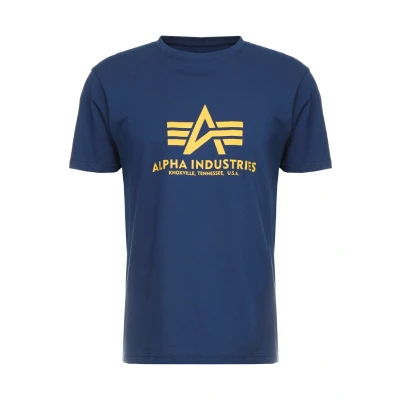 Abbildung von Alpha Industries Tshirt print, Herren, Größe: Large, New navy