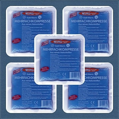 Abbildung von 5 Stück Wundmed® Kalt/Warm Kompressen Mehrfachkompressen Kältekompressen Kühlkompresse Kühlkissen 13 x 14 cm, Profipack