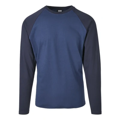 Abbildung von Urban Classics Raglan Contrast LS Langarmshirt, Herren, Größe: 3XL, Darkblue/midnightnavy