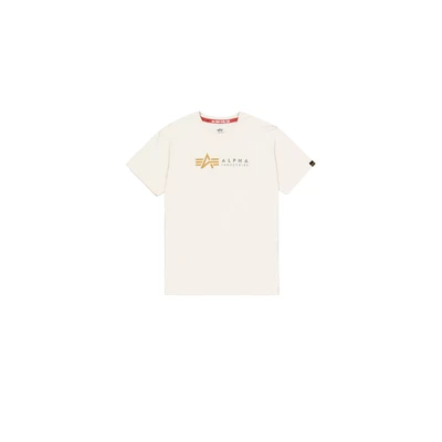 Abbildung von Alpha Industries Label Tshirt print, Herren, Größe: 2XL, Vintage white