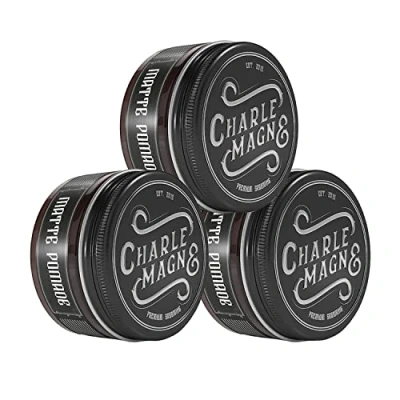 Abbildung von Charlemagne Matte Pomade Wasserbasiert 3er Set Starker Halt Bestes Haarwachs Matt kurze oder lange Haare Männer Herren Hair Wax Men Haarwax Haar Haarpaste Wachs