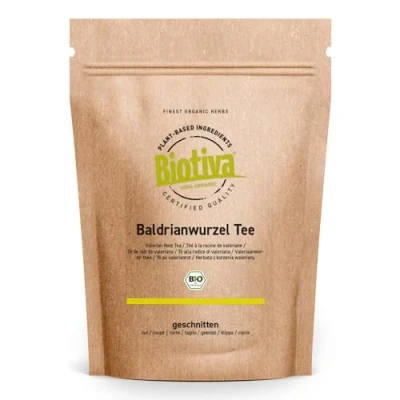 Abbildung von Biotiva Baldrianwurzel Tee Bio 100g Valerianae Radix Baldrian abgefüllt in Deutschland vegan