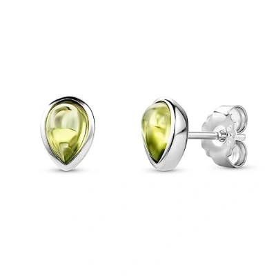 Abbildung von Orovi Schmuck Damen Tropfen Peridot Ohrstecker mit Edelsteine/Geburtssteine grüne natürliche Peridots in Tropfenform Zeitlose klassische Ohrringe aus 925 Sterling Silber