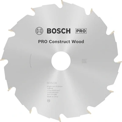 Abbildung von Bosch 1x PRO Construction Wood Kreissägeblatt für Netz Handkreissägen (für Bauholz mit Mörtel und Nägeln, Holz Ø mm, Professional Zubehör Handkreissäge)