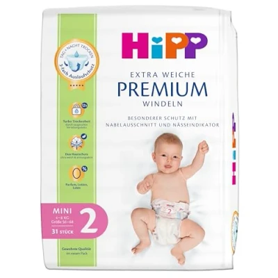 Abbildung von HiPP Babysanft Windeln Mini 2 Carry, 3er Pack (3 x 1 31 Stück)