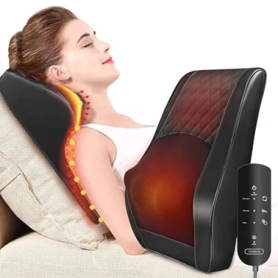 Abbildung von OMASSA Massagegerät, Nackenmassagegerät mit Wärme, Shiatsu Massagegeräte 3D Knet Rückenmassagegerät, Muskelschmerzlinderung für Nacken, Rücken, Beine, Geschenke Männer, Frauen, Mama, Papa