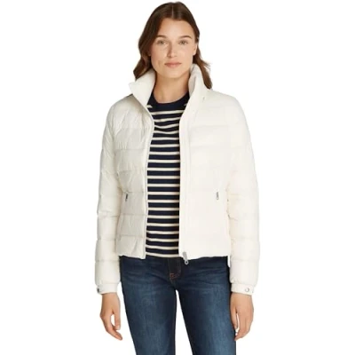 Abbildung von Tommy Hilfiger Damen Steppjacke Down Feminine Gloss Leicht, Elfenbein (Ivory Petal), L