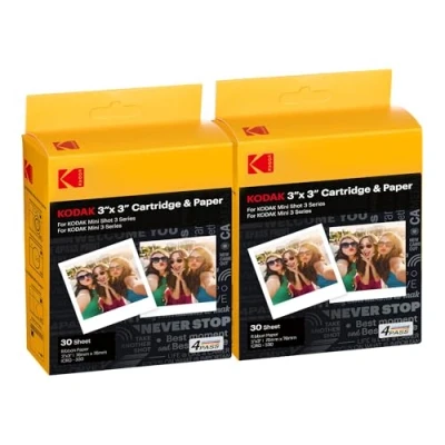Abbildung von KODAK 4PASS 7,6 x cm Filmkartusche (60 Blatt) für Mini 3 Retro und Shot Rückseite