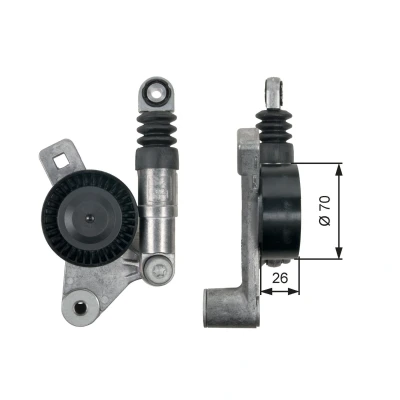Abbildung von GATES T39132 Spannrolle FleetRunner Micro V Stretch Fit CHRYSLER: Sebring II Convertible