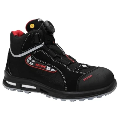 Abbildung von ELTEN Sicherheitsschuhe SANDER XXT Pro BOA ESD S3, Herren, Textil, Kunststoffkappe (leichter als Stahlkappe), leicht, sportlich, Schwarz/Rot, Größe: 45