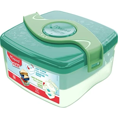 Abbildung von Maped PICNIK Lunch Box, Brot Dose, Frühstücks Dose ORIGINS KIDS grün einfach zu öffnen 2 Fächer
