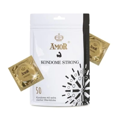 Abbildung von AMOR Premium Kondome Strong, Extra starke Wanddicke 0.08 mm, Ø 53 50 Stück