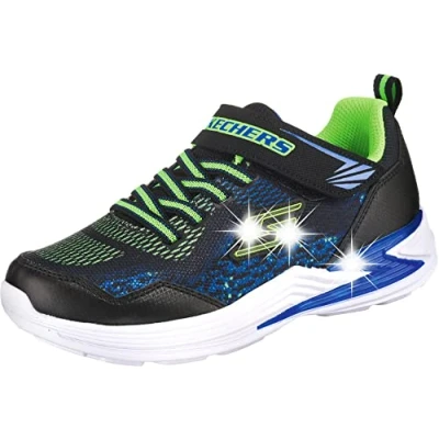 Abbildung von Skechers Jungen Erupters Iii Derlo Sneaker, Black Mesh Synthetic Blue Lime Trim, 37 EU