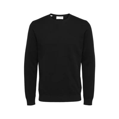 Abbildung von Selected Homme Slhberg CREW NECK Strickpullover, Herren, Größe: Large, Black