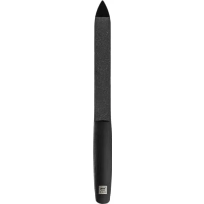 Abbildung von ZWILLING Saphir Nagelfeile (Grob und feinkörnigen Feilenflächen zum Kürzen Formen, Reinigungsspitze), Premium, Schwarz, 130 mm