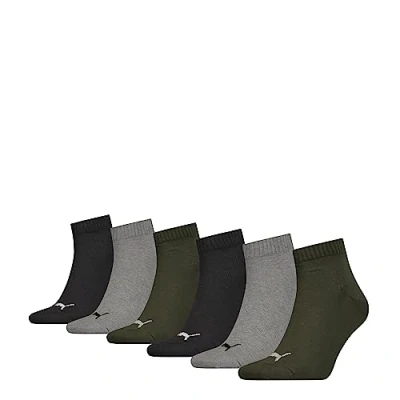 Abbildung von Puma Quarter Plain ECOM Unisex 6 PACK Sportsocken, Größe: 35 38, Green