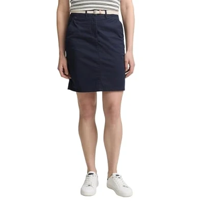 Abbildung von TOM Tailor MIT GÜRTEL Bleistiftrock, Damen, Größe: 34, Sky captain blue