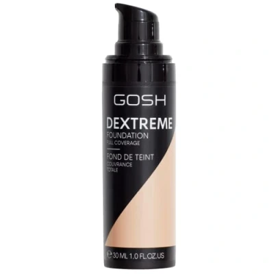 Abbildung von GOSH Dextreme Full Coverage Foundation 30ml I flüssiges, feuchtigkeitsspendendes Make up für makellosen Teint veganes Gesichts Makeup mit hoher Deckkraft Pickel &amp; Augenringe abdecken 002 Ivory