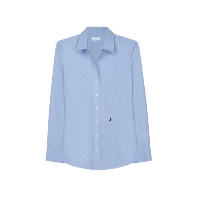 Abbildung von Seidensticker Hemdbluse, Damen, Größe: 32, Mittel blau