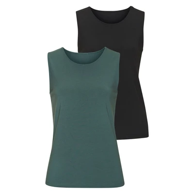 Abbildung von LASCANA Tanktop »aus elastischer Baumwoll Modal Qualität«, (2er Pack)