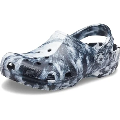 Abbildung von Crocs Classic Marbled Unisex Clogs, Größe: 37 38, White/black Schuhe