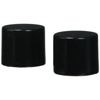 Abbildung von GARDINIA Endkappen für Gardinenstangen, Serie Chicago, Ø 20 mm, Metall, Schwarz, 2 Stück