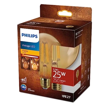 Abbildung von Philips LEDclassic E27 Lampe Gold, ersetzt 25W, warmweiß (1800 Kelvin), Dekolampe