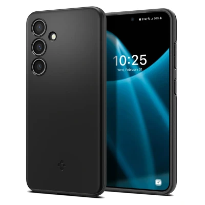 Abbildung von Samsung Galaxy S24 Hülle Kunststoff Spigen Backcover/Hard Case Handyhülle Schwarz