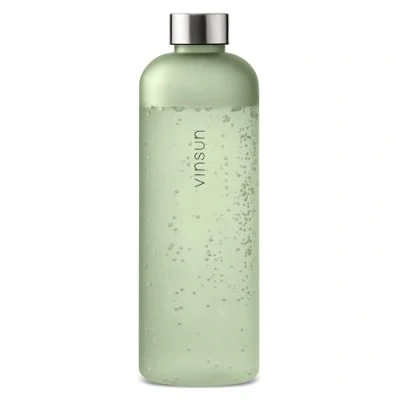 Abbildung von VINSUN Trinkflasche 1,5L grün wiederverwendbar, Kohlensäure geeignet, BPA frei, Tritan Leichte Wasser Flasche für Sport, Outdoor, Schule, Uni, Fahrrad, Büro, Gym